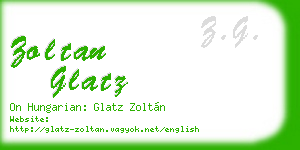 zoltan glatz business card